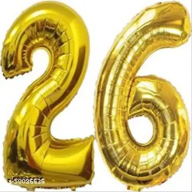 Number Foil Balloon, Assorted, Pack of 1