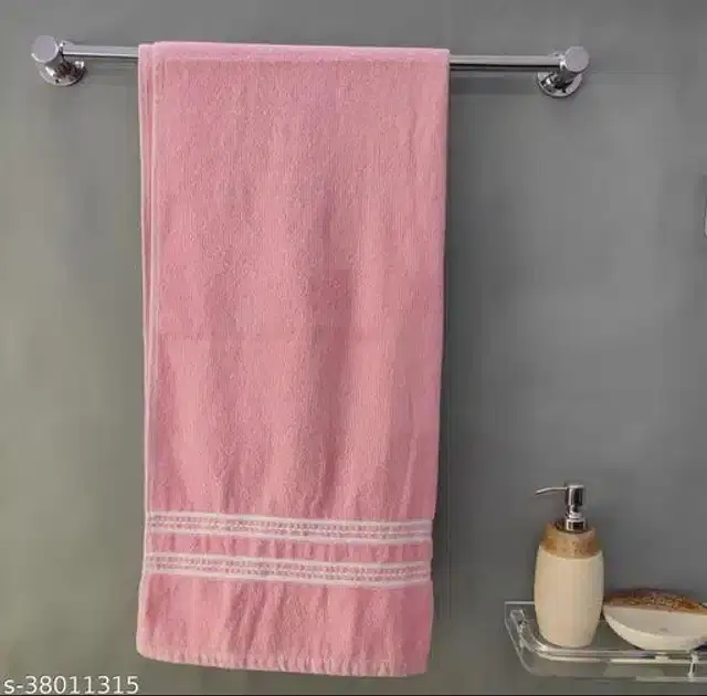 Cotton Bath Towels, Pink, 27x54 inches