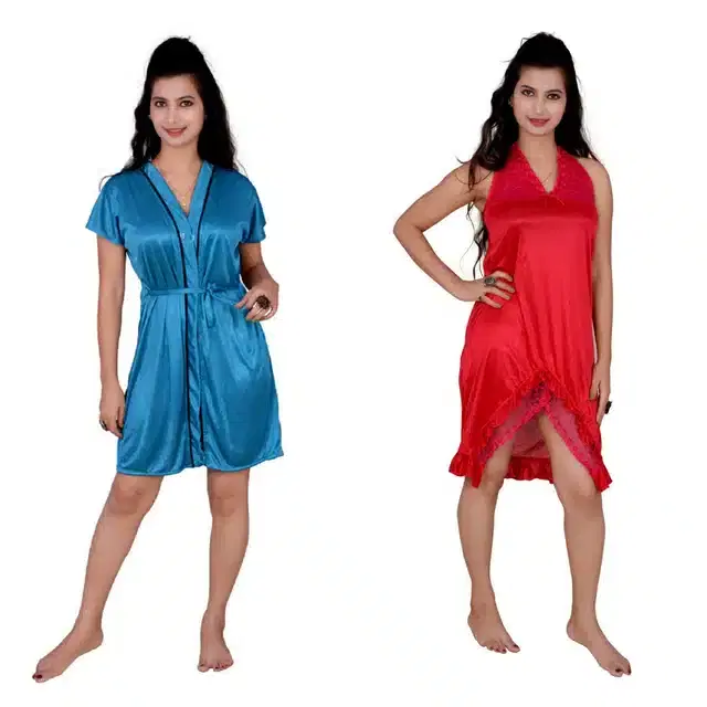 Babydoll for Women, Pack of 2 (Multicolor, Free Size)