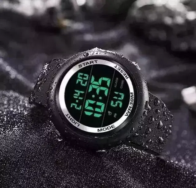 Adidas Round Shaped Digital Watch for Men & Boys (Black & White)
