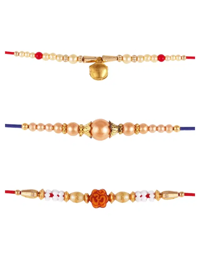 Designer Rakhi for Rakshabandhan, Multicolor, Pack of 3