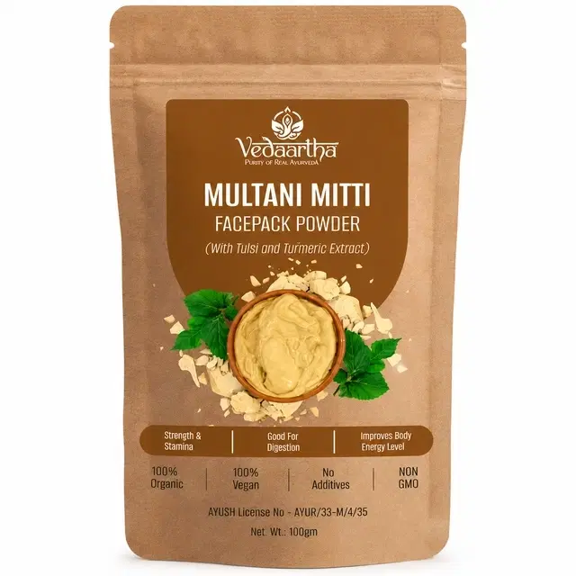 Vedaartha Pure Multani Mitti Powder, 100 g