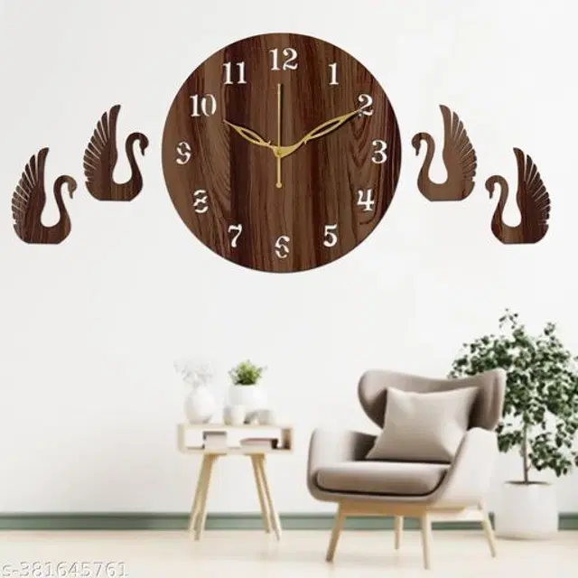 Wooden Wall Clock, Brown