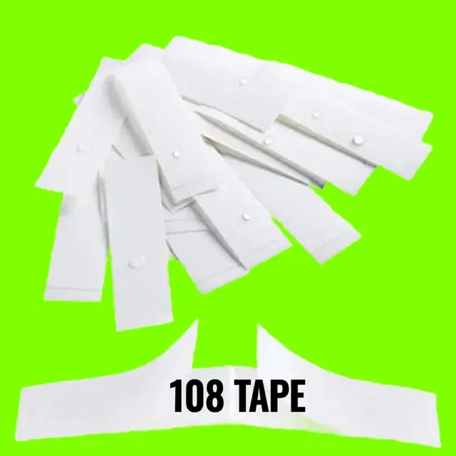 Acrylic Film Clothing 108 Double Sided Tape Strips, Transparent, Set of 1