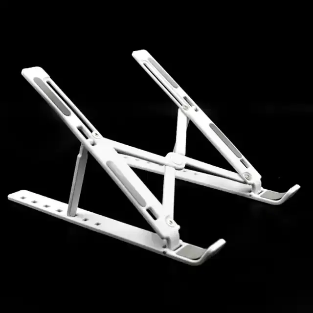Plastic Adjustable Laptop Stand Holder With Built In Foldable Legs And High Quality Fibre, Pack of 1, PI-052