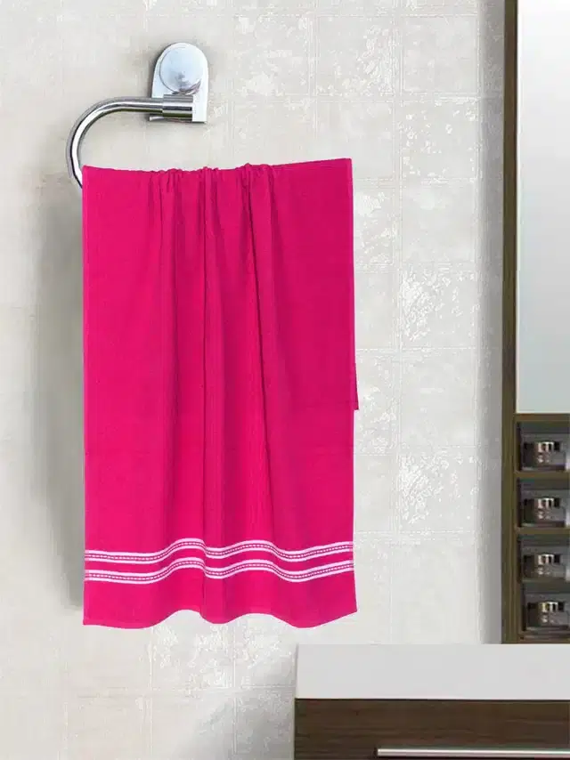 Soft Fabric Bath Towel, Pink, 27"x54"