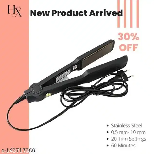Plastic Hair Straightener, Black