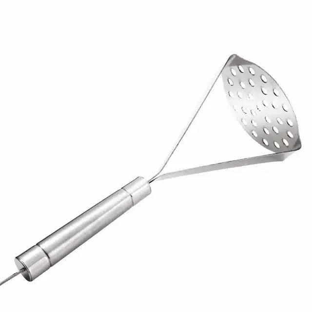 Stainless Steel Potato Masher, Silver, 10 Inch