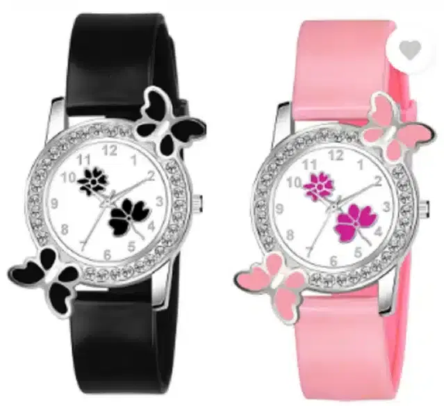 Analog Watch for Women, Pack of 2 (Multicolor)