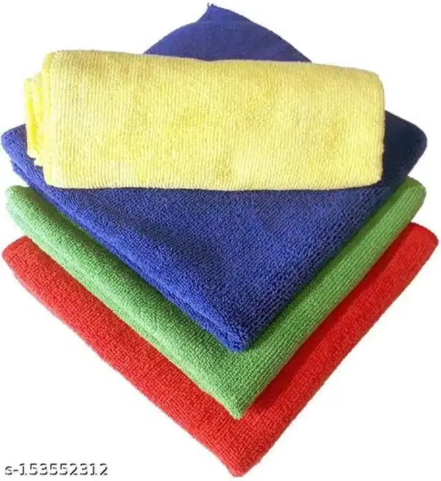 Microfiber Bath Towel, Multicolor, 40x40 cm, Pack of 4