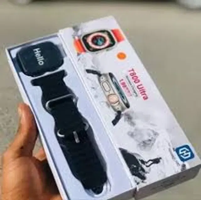 T-800 Ultra Smartwatch for Men & Women, Black