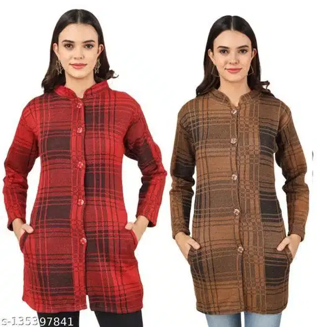 Woolen Sweater for Women, Pack of 2 (Multicolor, XL)