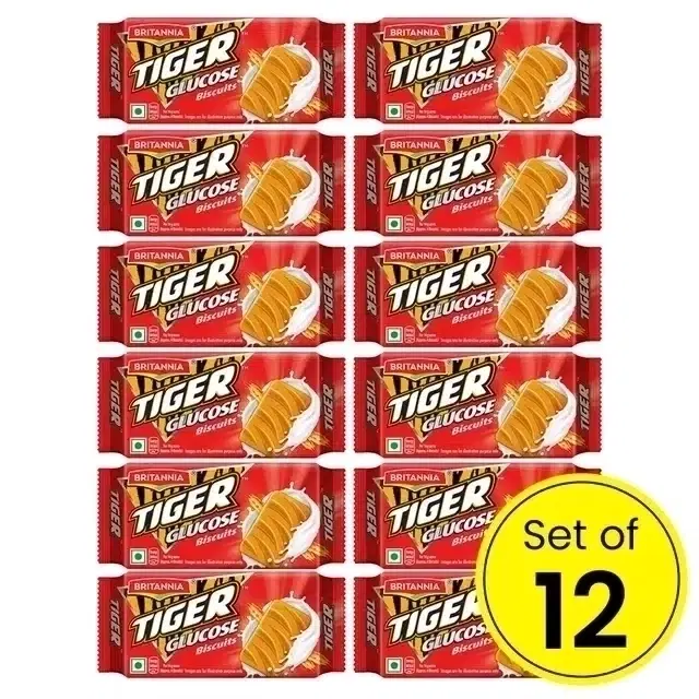 Britannia Tiger Glucose Biscuits 12X41 g - Set Of 12