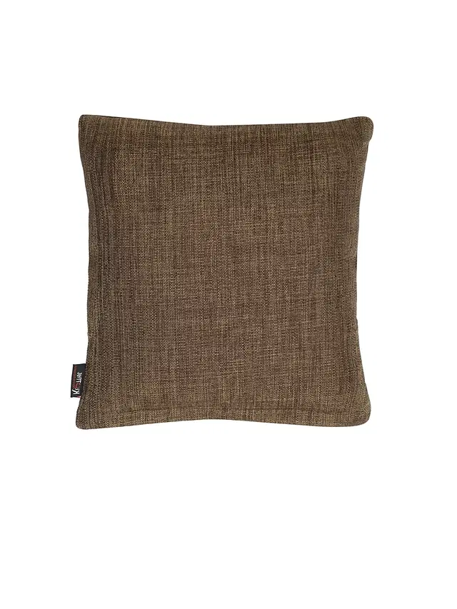 Cotton Cushion Cover, Brown, 20x20 inches
