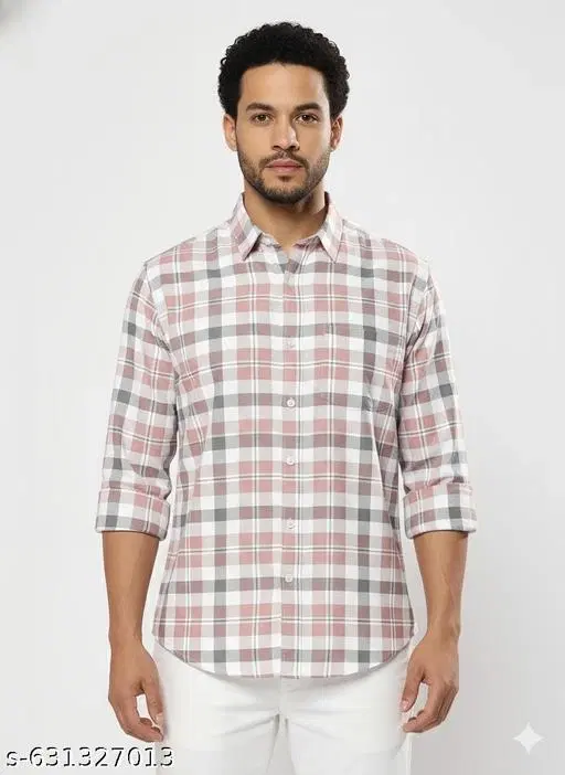 Cotton Blend Checked Shirts for Men, Multicolor (XXL)