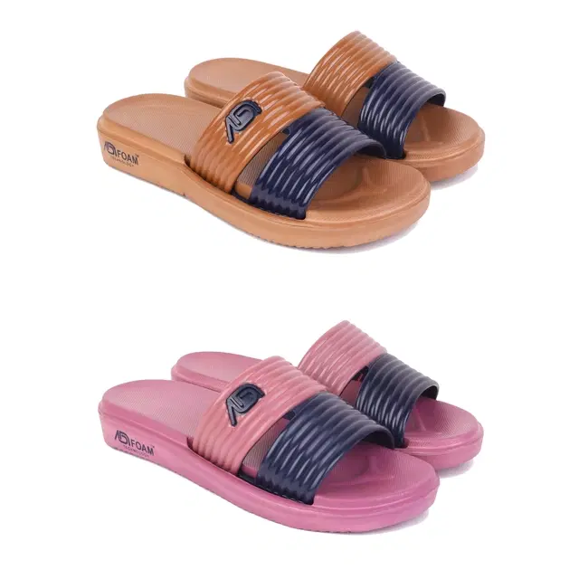 Combo of Sliders for Women, Set of 2 (Multicolor, 6)