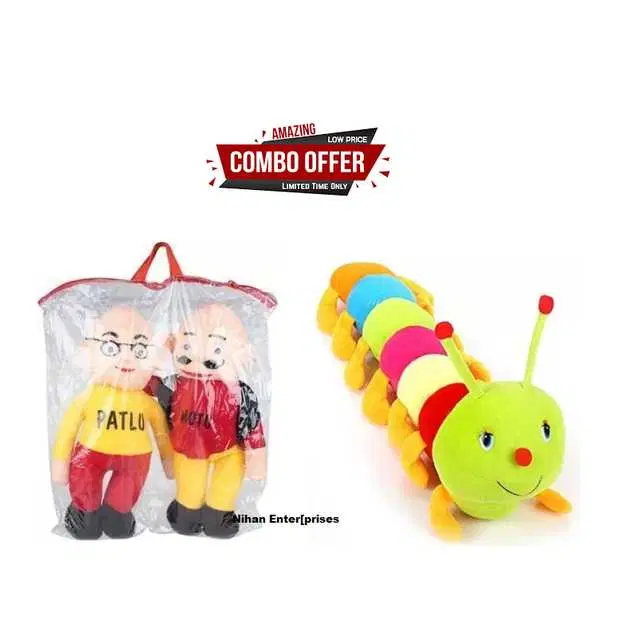 Nihan Gift Gallery Soft Toys combo for Birthday Gift for Kids, Multicolor, Pack Of 2, NG-45
