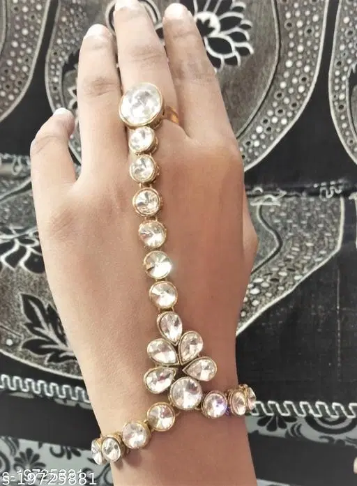 Alloy Bracelets for Women & Girls, White