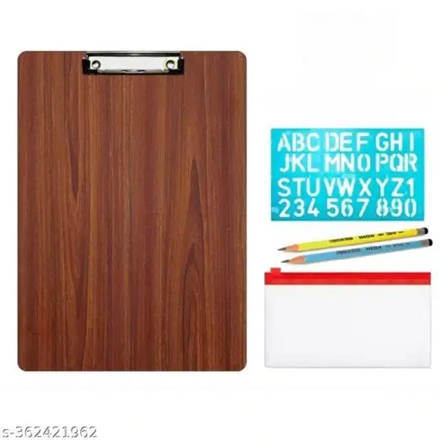 Cobmo of Exam Pad, Pencil Kit, 2 Pcs Pencil & Stencil, Multicolor, Set of 4