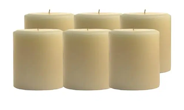 Floish Decor Premium Scented Pillar Candles, Pack of 6