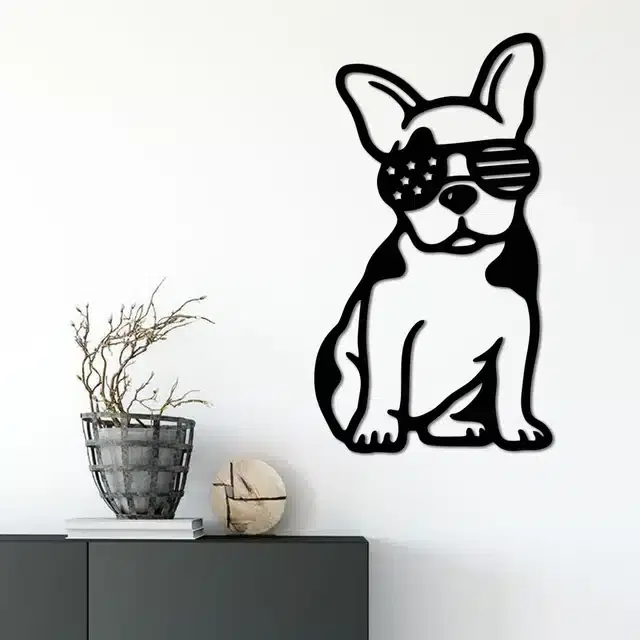 Wooden Self Adhesive Wall Sticker, Black