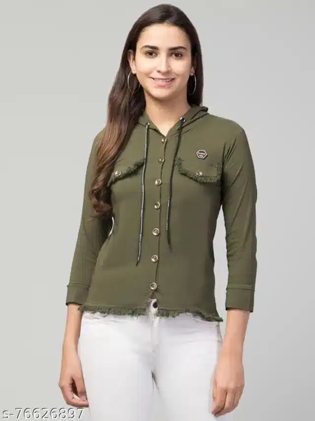 Full Sleeves Sweatshirts For Women (Green, M)