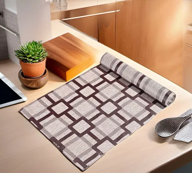 PVC Printed Shelf Mat Roll, Multicolor, 5 m