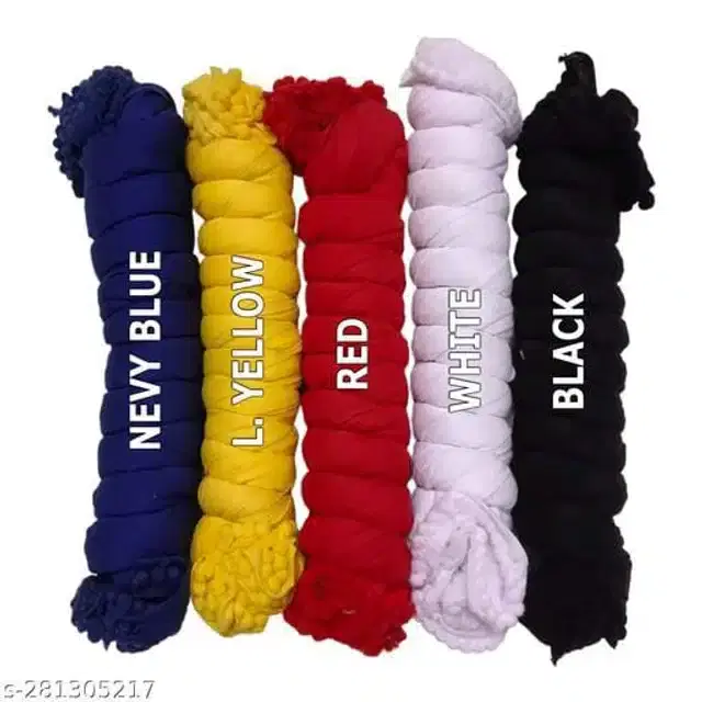 Dupatta for Women, Pack of 5 (Multicolor, 2 m)