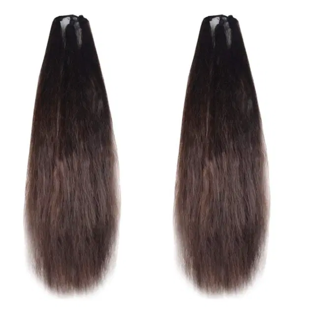 Hair Extension Parandi for Women & Girls, Pack of 2, Brown, 24 inches