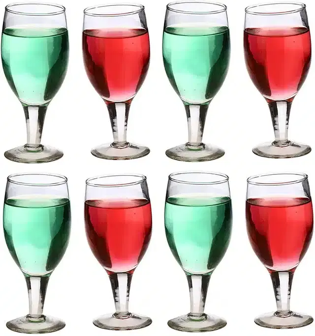 Liquor cum Cocktail Glasses, Transparent, 180 ml, Pack of 8