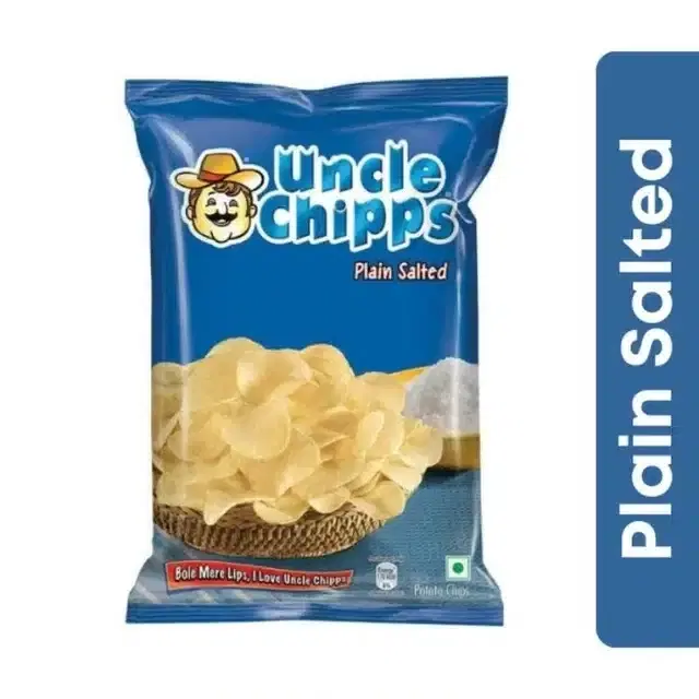 Uncle Plain Salted Chips, 3X25 g (Pack Of 3)