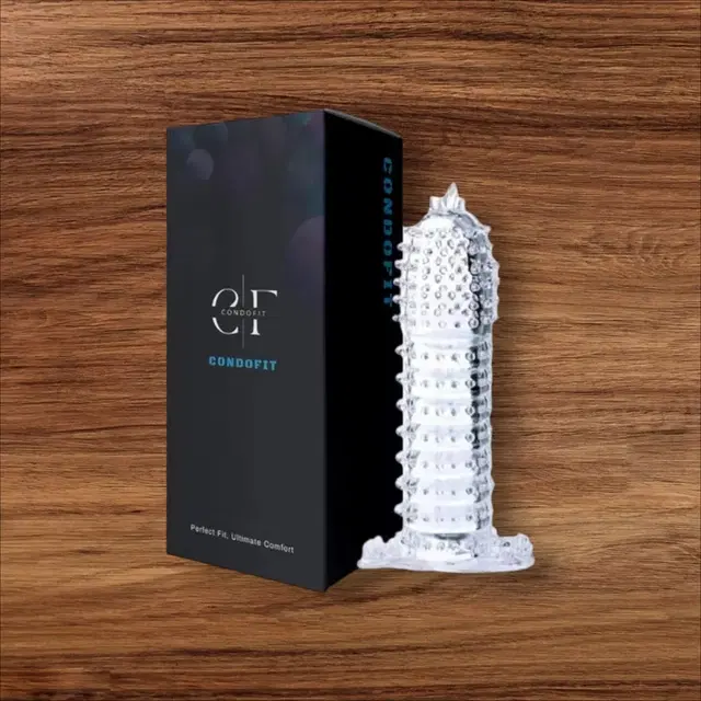Crystal Dotted Reusable Condom for Men, Transparent, Pack of 1