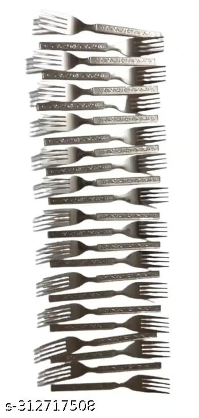 Stainless Steel Forks, Silver, Pack of 24