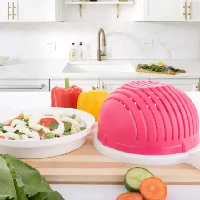 Wave Shaped Salad Maker, Pink