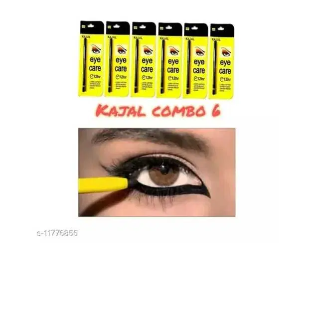 Waterproof Kajal Combo, Pack of 6