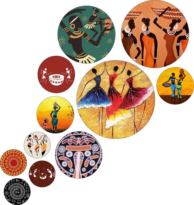 Khatu Craft Wooden Wall Hanging, Multicolor