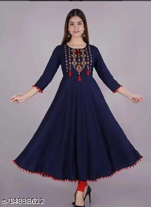 Kashvi Alluring Kurtis, Blue (XXL)
