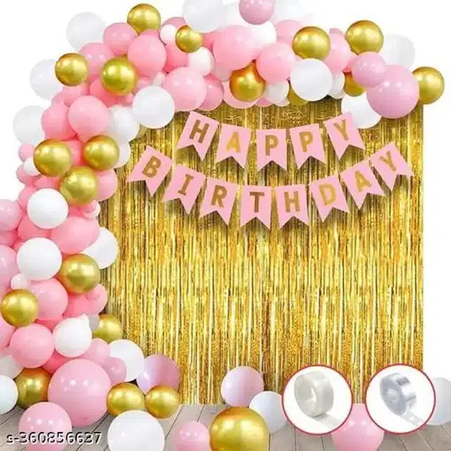 Birthday Party Decoration Kit, Multicolor, Set of 93