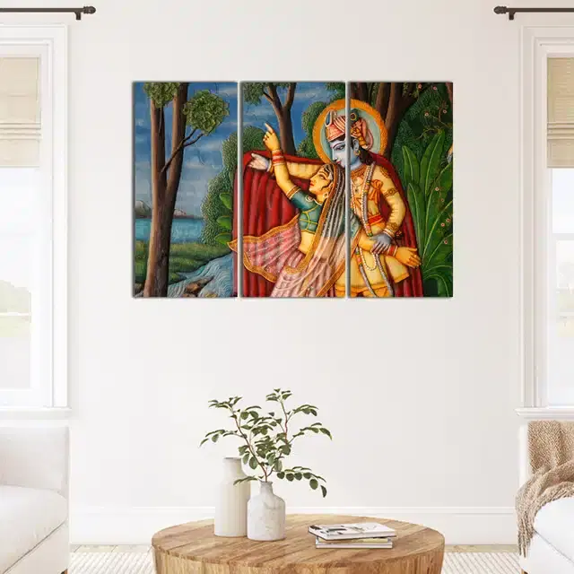 Wooden Wall Paintings, Set of 1, Multicolor, 24x16 Inches