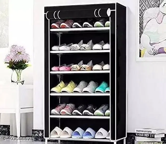 Multifunctional Shoe Rack, Black