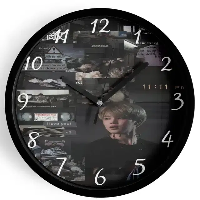 HD Printed Plastic Wall Clock, Multicolor, 10x10 Inches