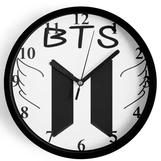 HD Printed Plastic Wall Clock, Multicolor, 10x10 Inches