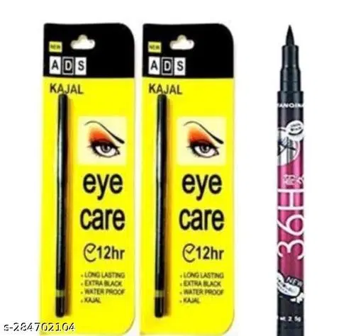 Ads Unique Eye Makeup 2Pc Kajal & Eyeliner Combo Pack