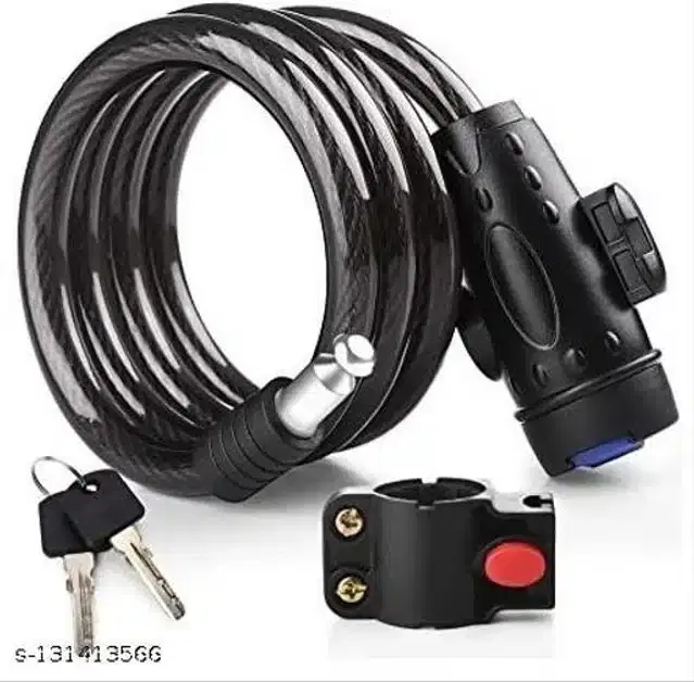 Multipurpose Cable Helmet Lock, Black