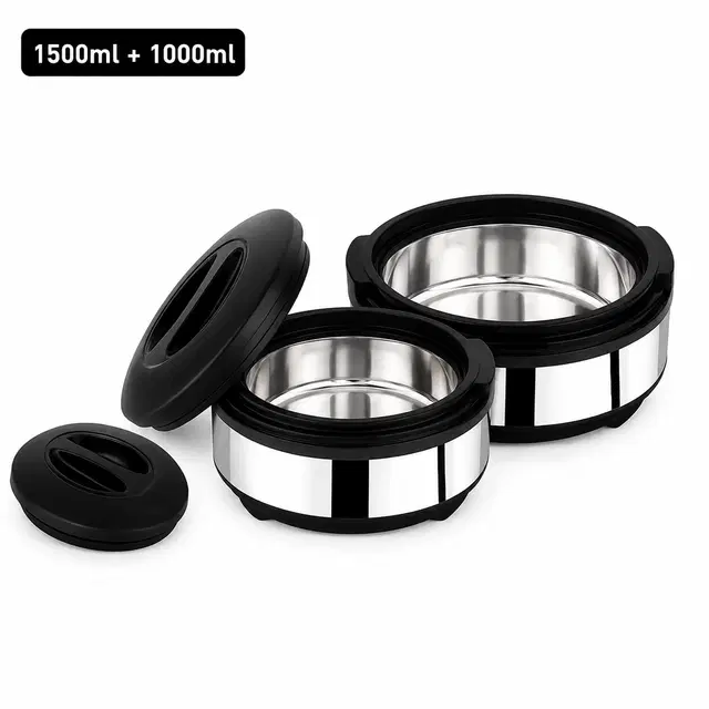 Easy Black Casserole Set of 2 [1000ml + 1500ml]