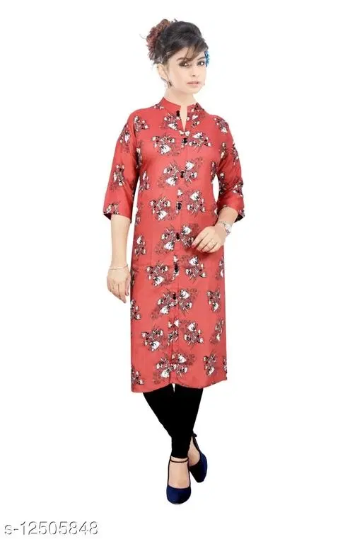 Rayon Kurta & Payjama Set For Women, Multicolour (S)