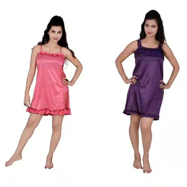 Babydoll for Women, Pack of 2 (Multicolor, Free Size)