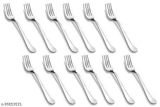 Stainless Steel Forks, Multicolor, Pack of 12