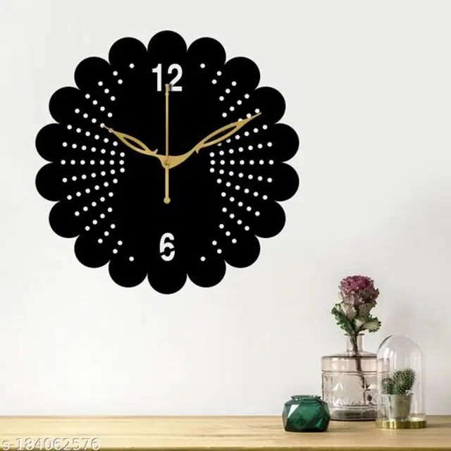 Wooden Wall Clock, Black