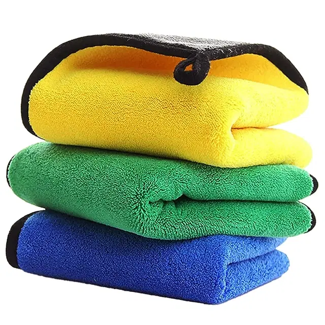 Neekshaa Microfiber Towel, Multicolor, 40x40 cm, Pack of 3